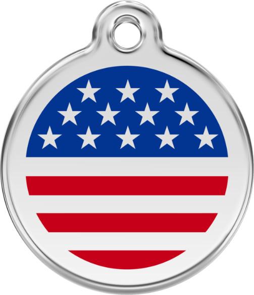 Click to view product details and reviews for Red Dingo Enamel Dog Cat Id Tags Usa Stars Stripes Flag Large.