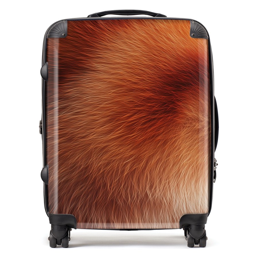 Click to view product details and reviews for Red Panda Fur Print Suitcase Large.