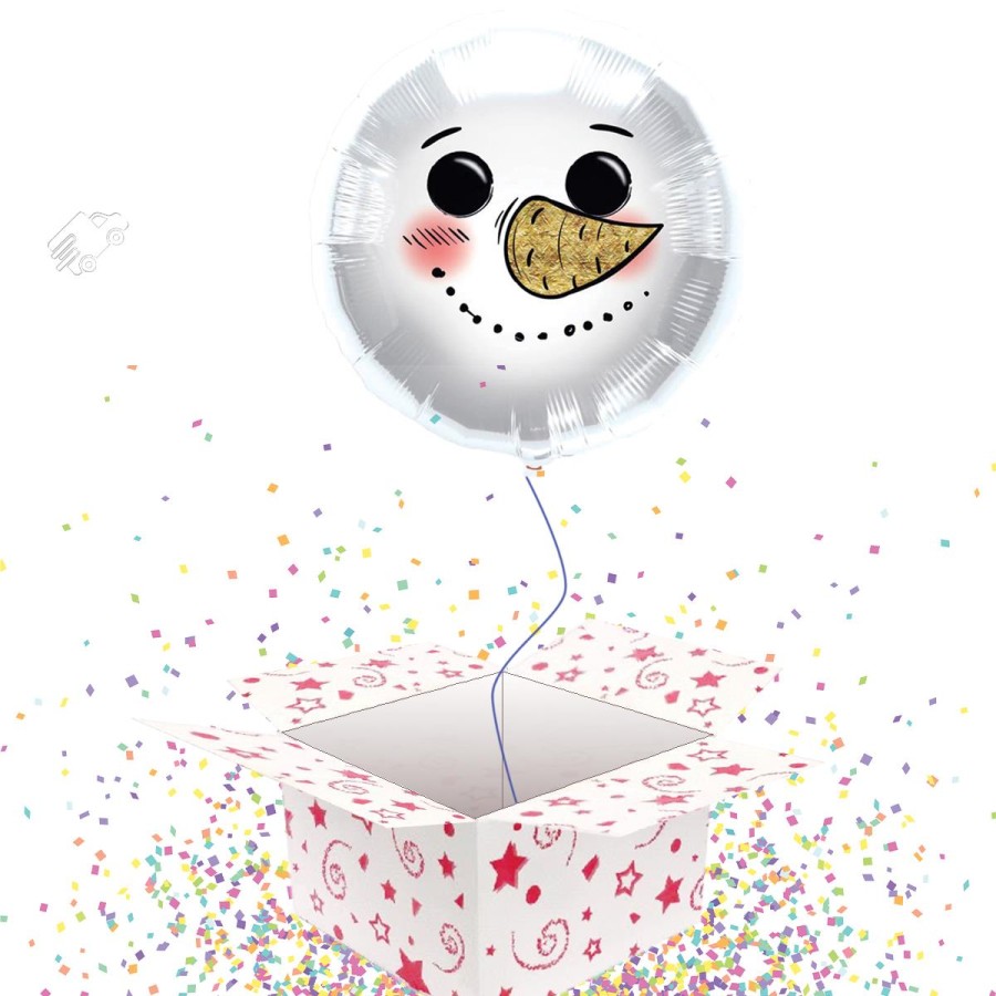 Click to view product details and reviews for Christmas Snowman Face Foil Balloon Balloon In A Box.