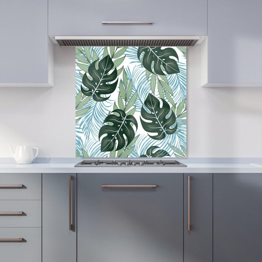 Click to view product details and reviews for Tropical Pattern Bright Plants Flowers Kitchen Splashback W600mm X H600mm.
