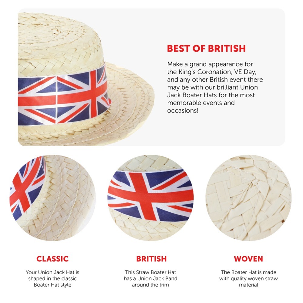 Union Jack Boater Hat