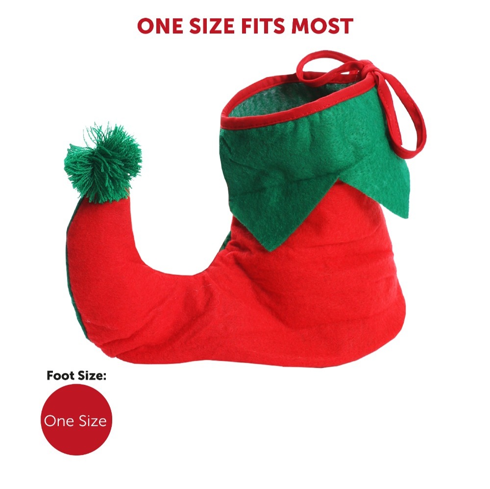 Ladies Adults Elf Costume with Boots & Striped Tights