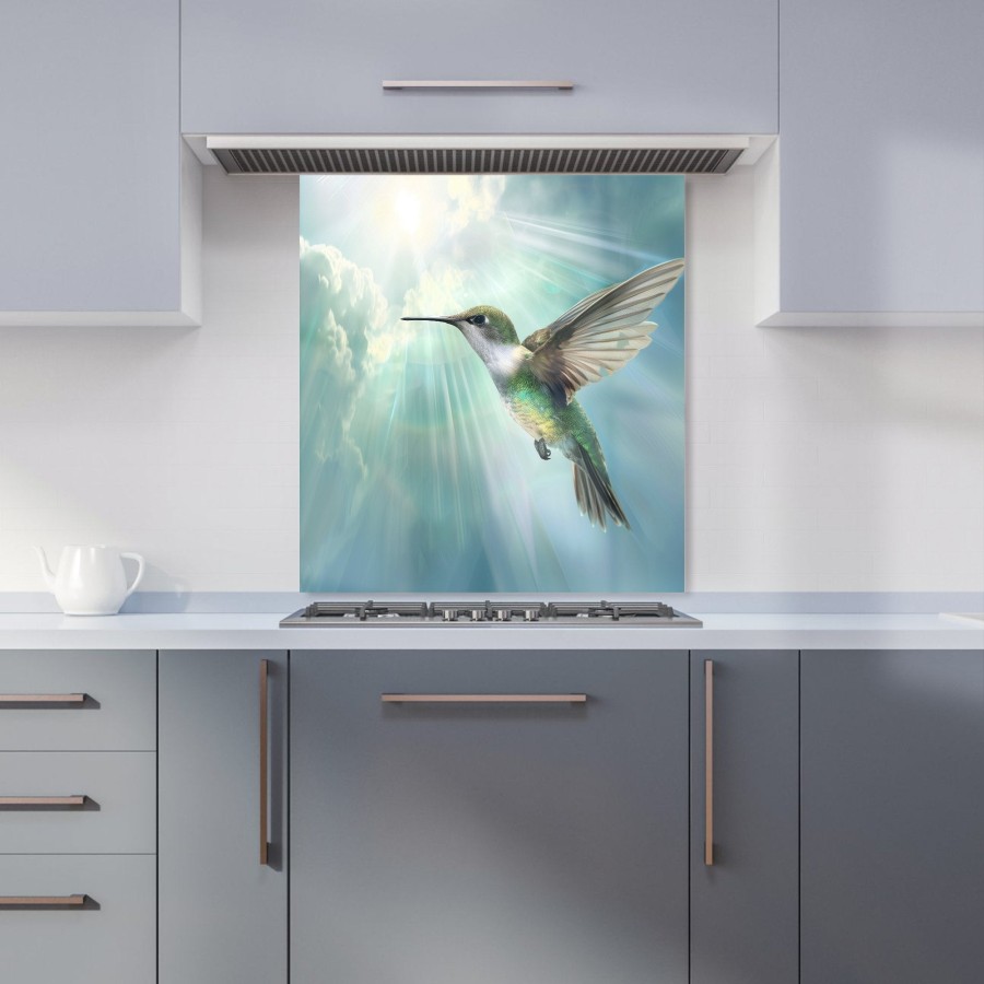 Click to view product details and reviews for Hummingbird In A Beautiful Sky Kitchen Splashback W600mm X H650mm.