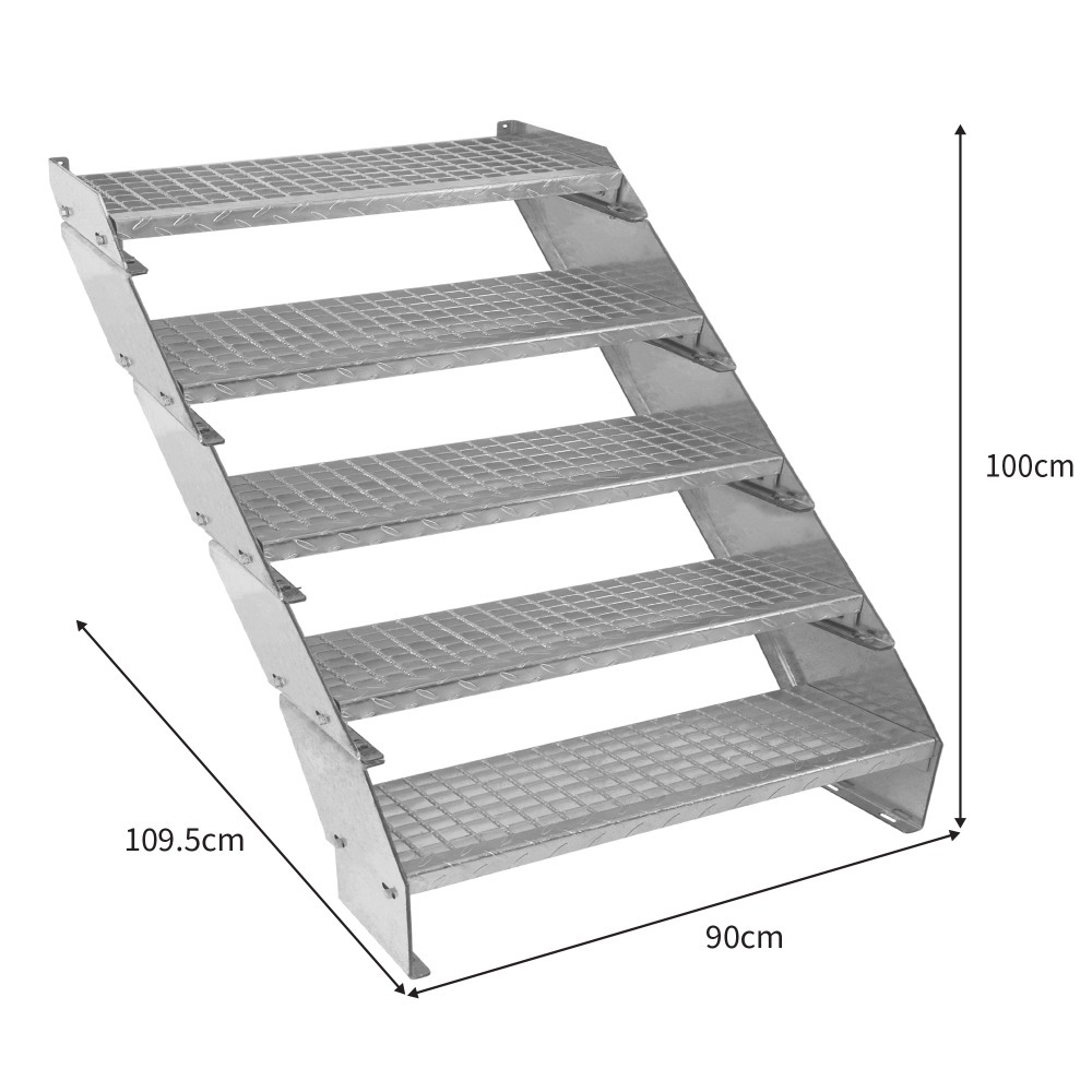 Galvanised Adjustable Steps - 5 Steps 900mm