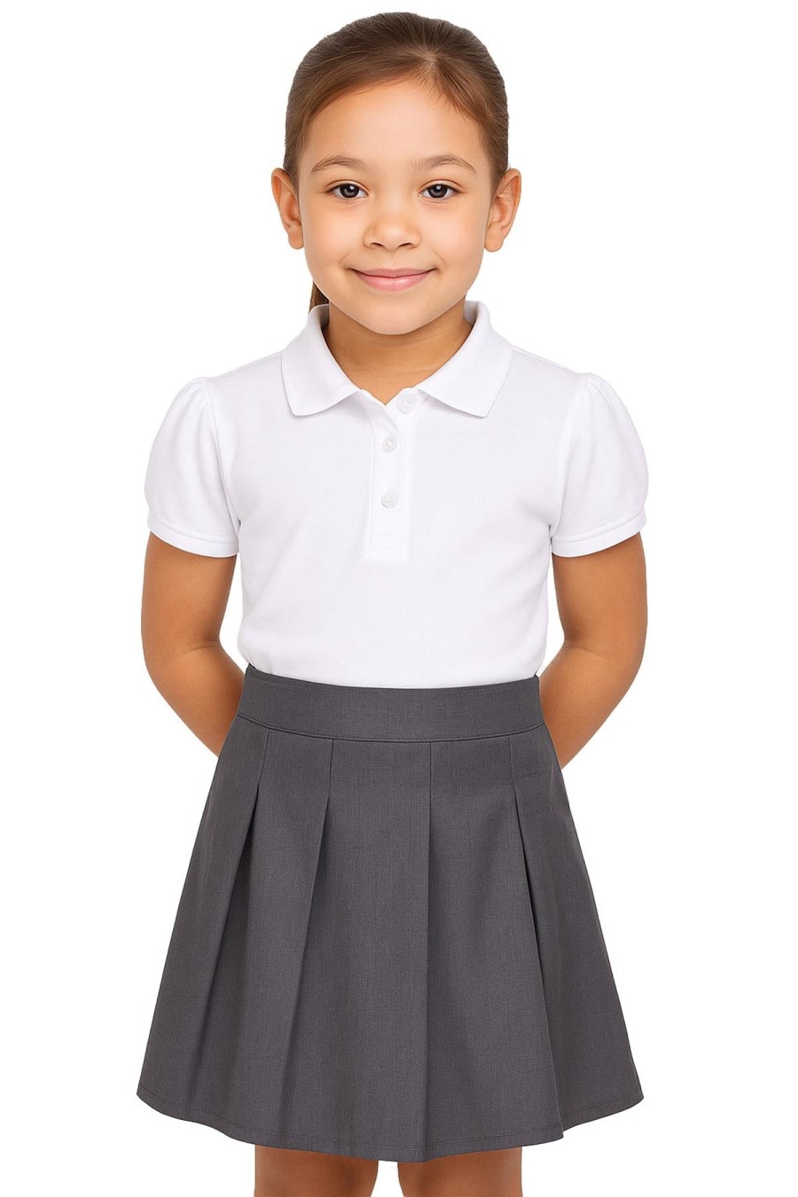 Click to view product details and reviews for Kids Girls Plain School Uniform Pleated Skirt Elasticated Summer Skater Skirts 5 6 Years Grey.