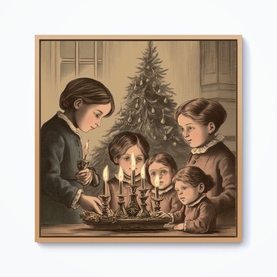 Click to view product details and reviews for Christmas Candles Framed Canvas 10 X 10 Pine.