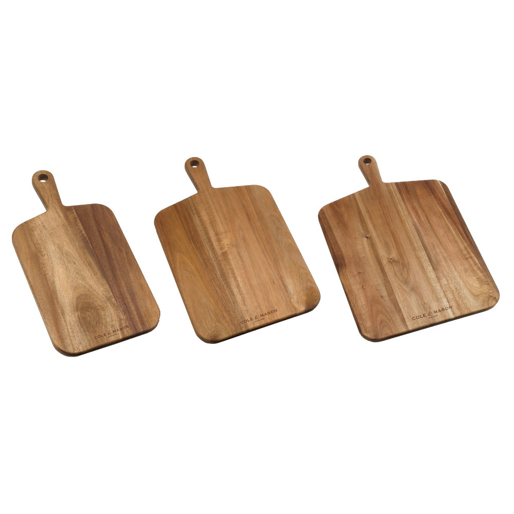 Acacia Wood Chopping Board Sustainable Wooden Food Serving Platter with Handle
