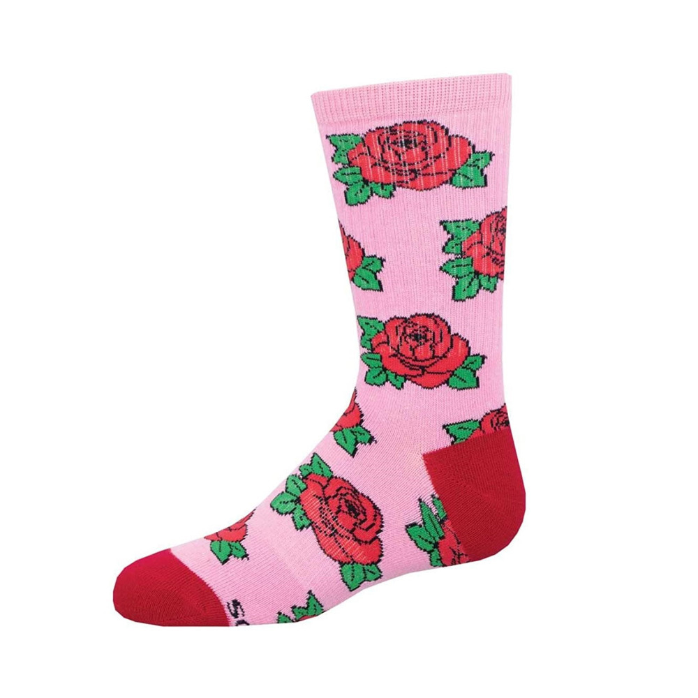 Active Youth Socks Da Rosa Pink Fashionable Flower Design Kids UK 12-5Y