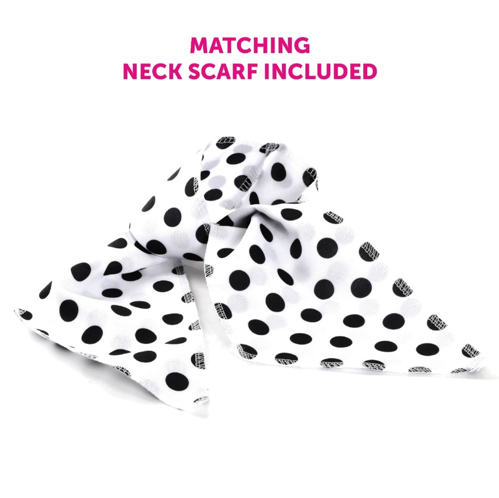 Childs Short Polka Dot Skirt - White/Black