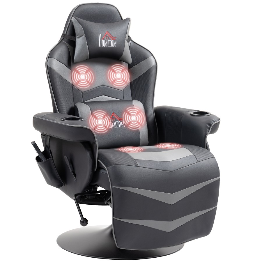 Click to view product details and reviews for Homcom Massage Recliner Chair With Remote Pu Leather Recliner Armchair With Cup Holders And Side Pockets Racing Style Reclining Chair With Headrest.