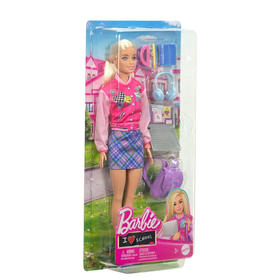 Barbie I Love School Fashion Doll with Accessories Laptop Backpack