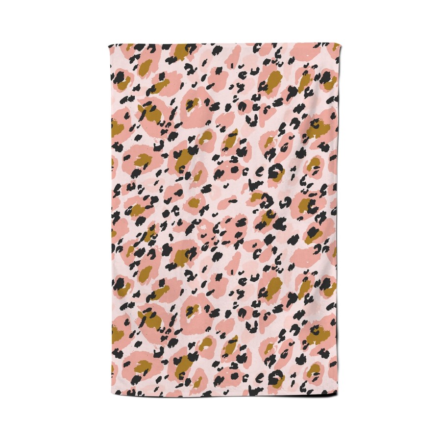 Click to view product details and reviews for Hand Drawn Pink Leopard Print Tea Towel.