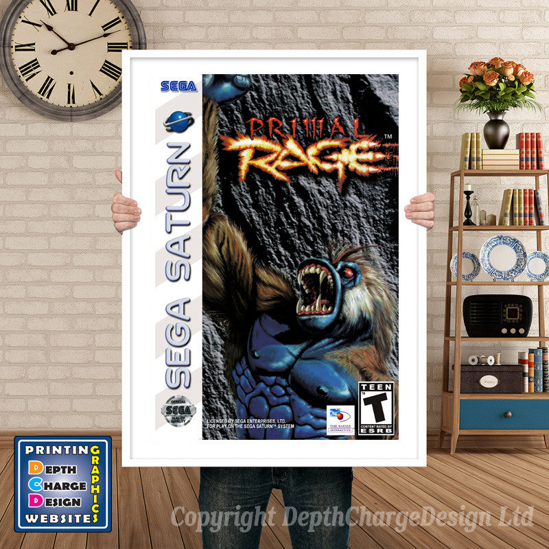 Prima Raga. Game Sega Saturn Primal Rage Game Inspired Retro Poster | Cazaar