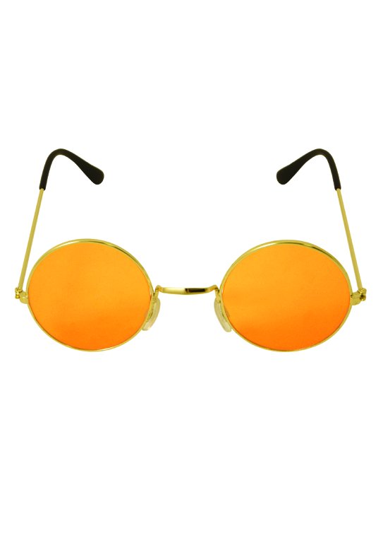Click to view product details and reviews for Adult Gold Framed Glasses Orange Lenses.