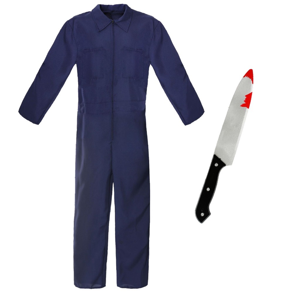 Click to view product details and reviews for Adults Navy Jumpsuit Costume Plastic Knife 2xl.