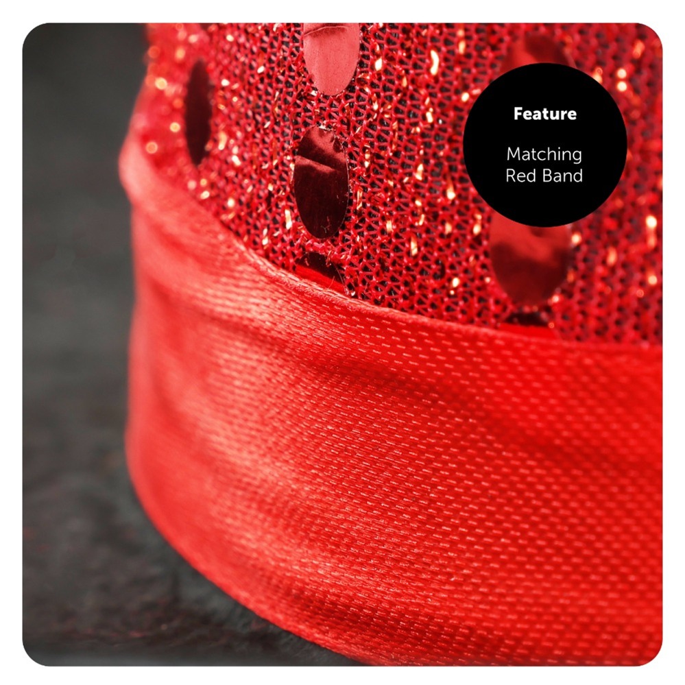 Childs Red Sequin Top Hat