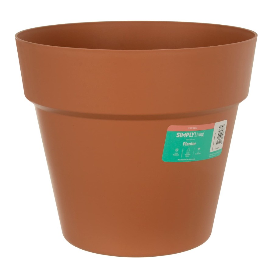 Click to view product details and reviews for Simply Living Round Planter Basic Plant Pot 100 Recycled Plastic 25cm Terracotta.