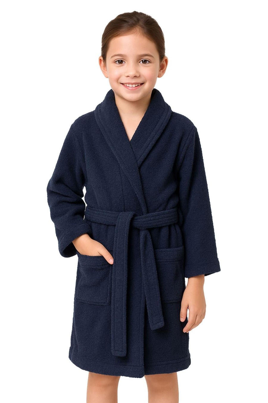 Click to view product details and reviews for A2z 4 Kids Girls Boys Towel Bathrobe Shawl Collar Soft For Age 5 13 Years 7 8 Years Navy.