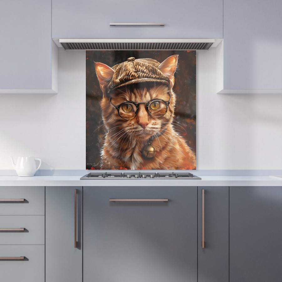 Click to view product details and reviews for Dapper Ginger Cat With Cap Kitchen Splashback W600mm X H650mm.