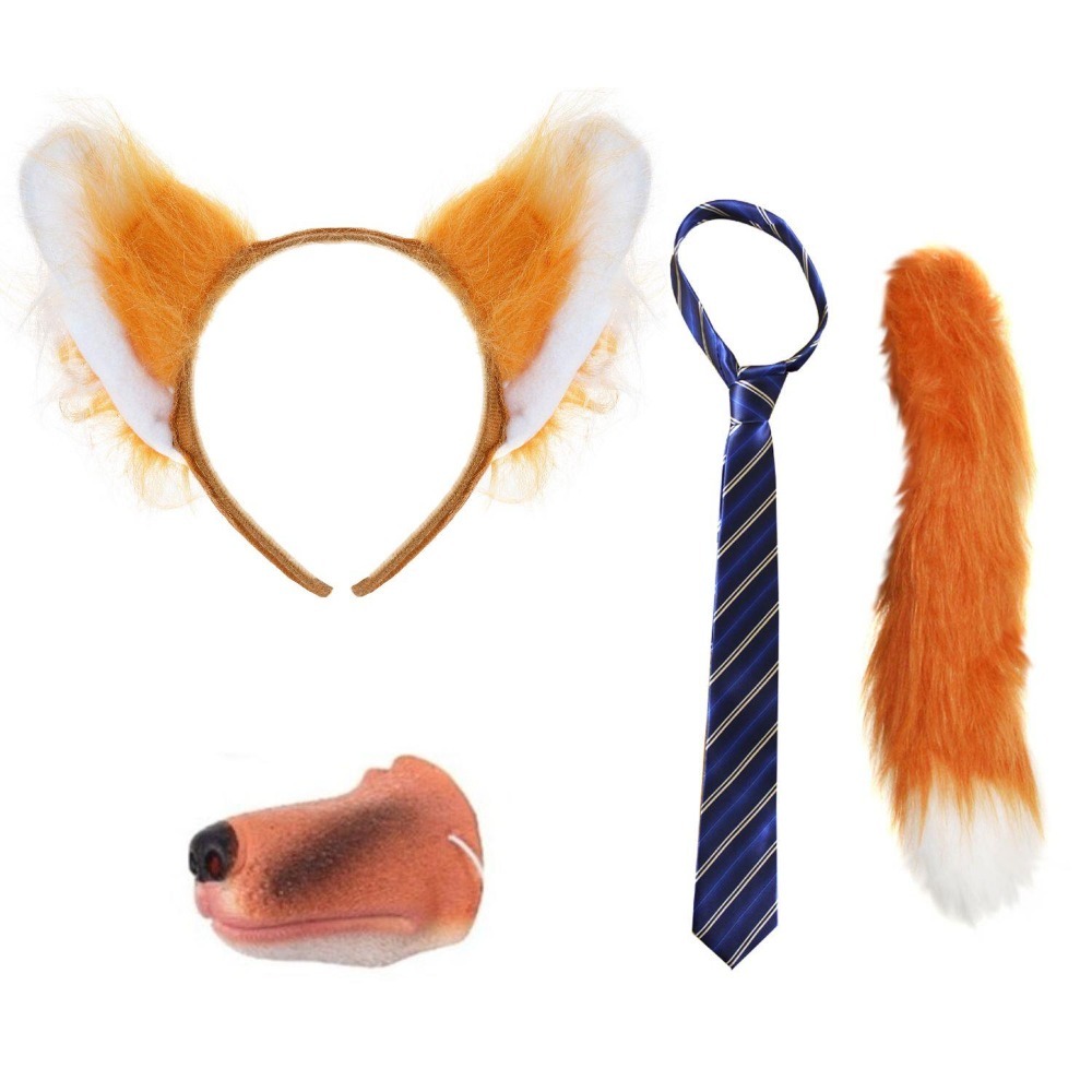 Click to view product details and reviews for Nick Fox Costume 4pcs – Ears Tail Nose.