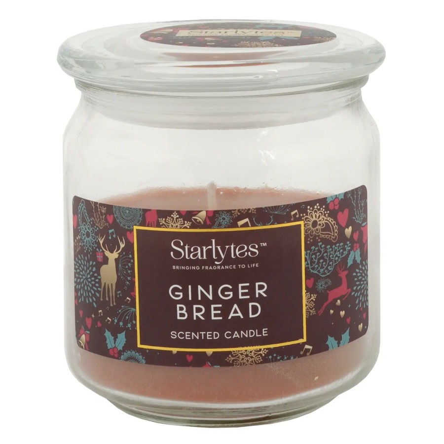 Click to view product details and reviews for Starlytes Christmas Scented Candle Glass Jar With Lid 227g Gingerbread.