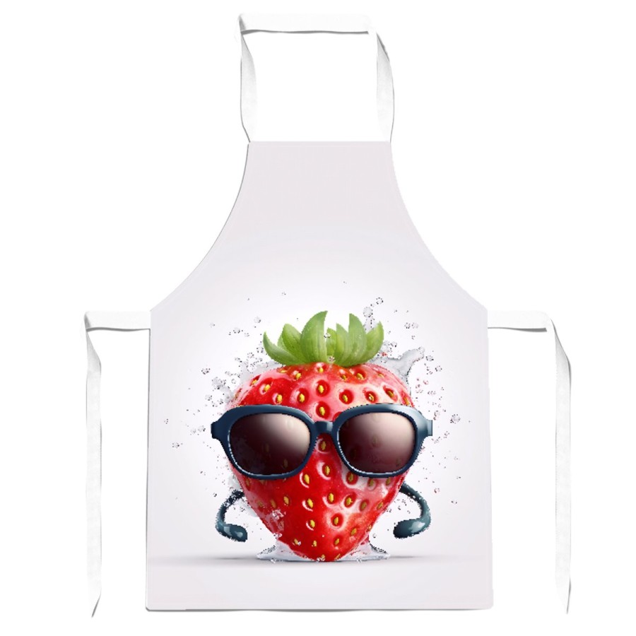 Click to view product details and reviews for Strawberry In Glasses Apron Adult.