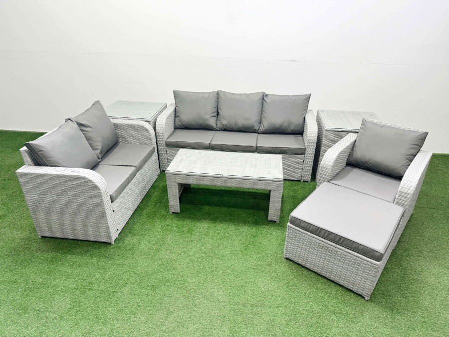 Click to view product details and reviews for Fimous Patio Pe Wicker 7 Seater Outdoor Rattan Furniture Sofa Sets With Oblong Coffee Table Reclining Chair Loveseat Sofa 3 Seater Sofa Big Footstool. Click to view product details and reviews for Fimous Patio Pe Wicker 7 Seater Outdoor Rattan Furniture Sofa Sets With Oblong Coffee Table Reclining Chair Loveseat Sofa 3 Seater Sofa Big Footstool.