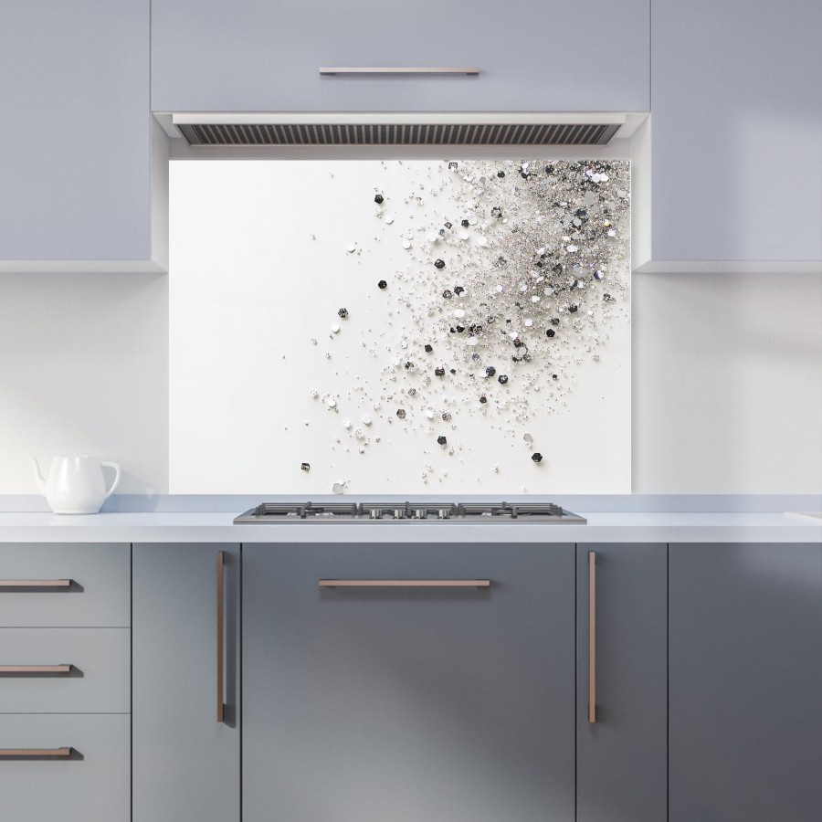 Click to view product details and reviews for Glittering Tranquility Pure White Kitchen Splashback W595mm X H745mm.
