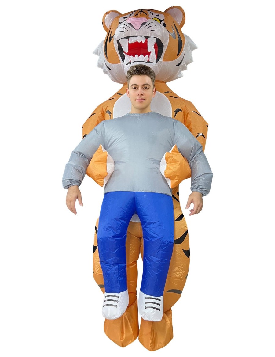 Click to view product details and reviews for A2z Adults Mens Ladies Inflatable Tiger Halloween Costume Box Funny Fancy Dress.