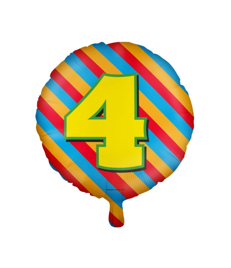Click to view product details and reviews for 4th Birthday Colourful Foil Balloon 46cm Balloon In A Box.