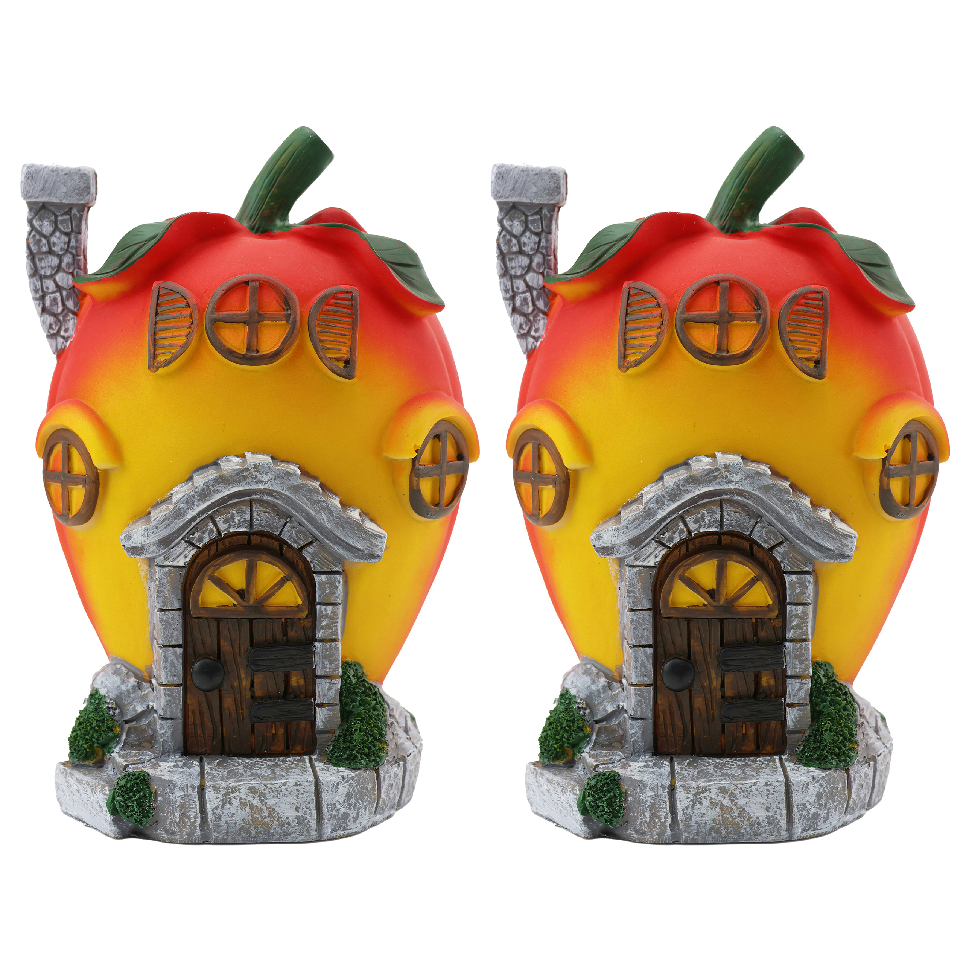 Click to view product details and reviews for Apple Apartment 13x8x20cm Fairy Garden Decor Pack Of 2.