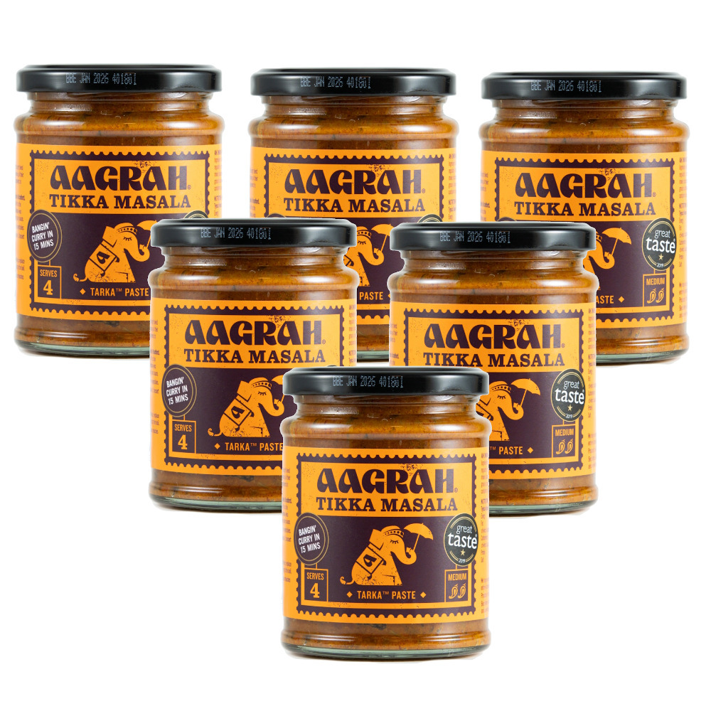 Cooking Sauces Indian Curry Sauce Tikka Masala Authentic Restaurant Aagrah Tarka 6 Jars
