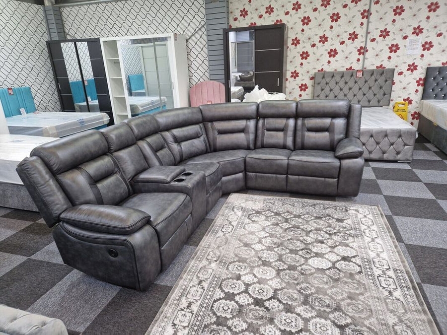 Alaska Corner Leather Recliner Sofa