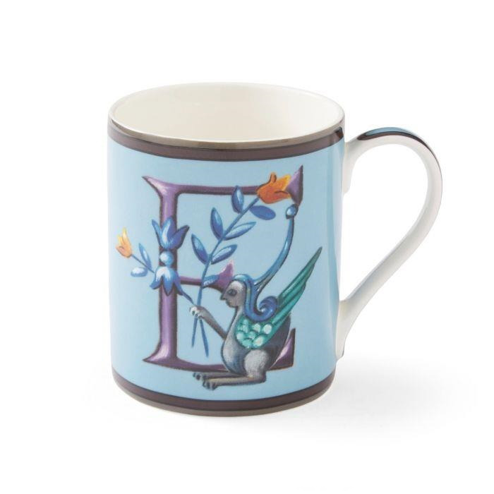 Alphabet Mug Letter E Tea Or Coffee Initial Cup 12oz Kitchenware Kit Kemp Gift
