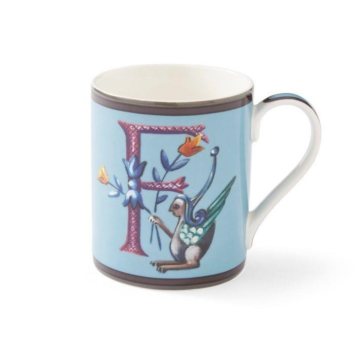 Alphabet Mug Letter F Tea Or Coffee Initial Cup 12oz Kitchenware Kit Kemp Gift