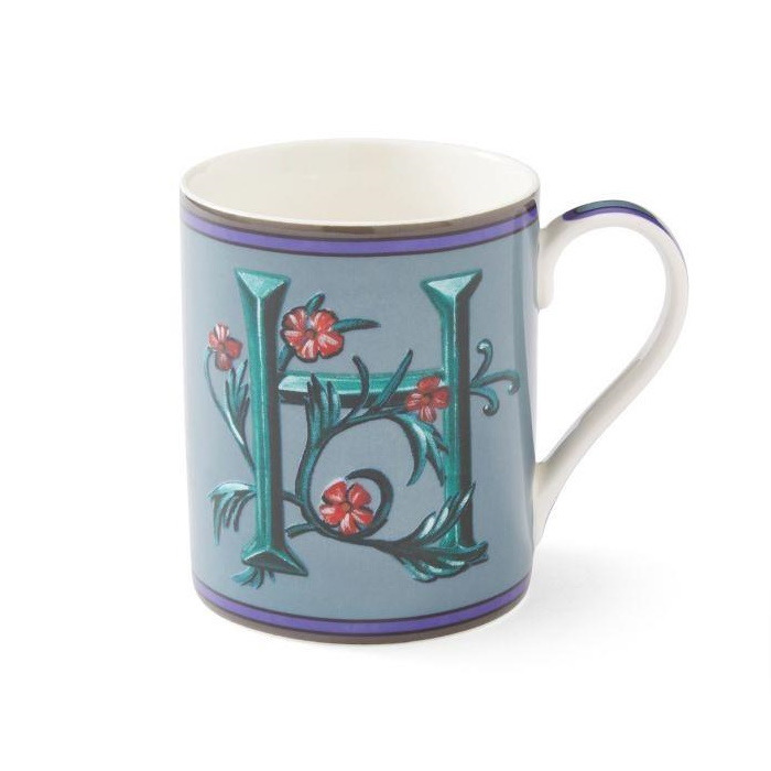 Alphabet Mug Letter H Tea Or Coffee Initial Cup 12oz Kitchenware Kit Kemp Gift