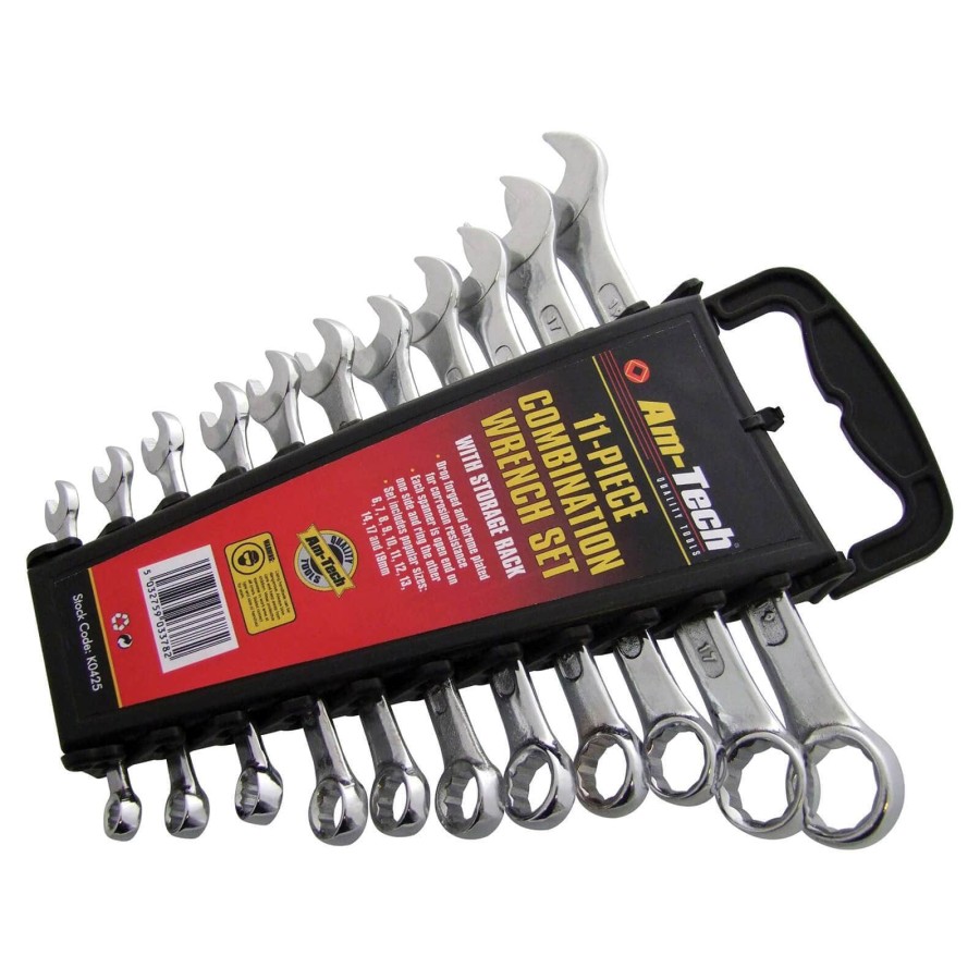 Click to view product details and reviews for Amtech 11pc Chrome Plated Combination Spanner Set.