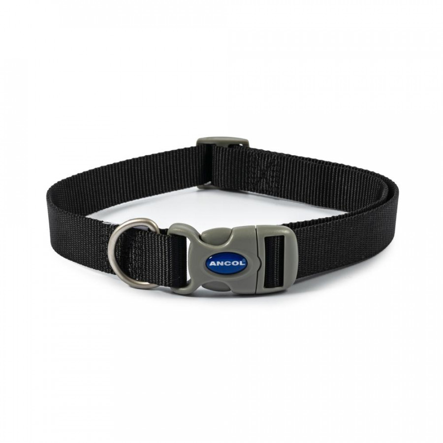 Ancol Softweave Dog Collar - Adjustable Nylon Puppy Collar In Red Or Black, Neck Size 20-26cm (Small)