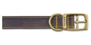 Ancol Timberwolf Leather Collar Sable 55cm - 314182