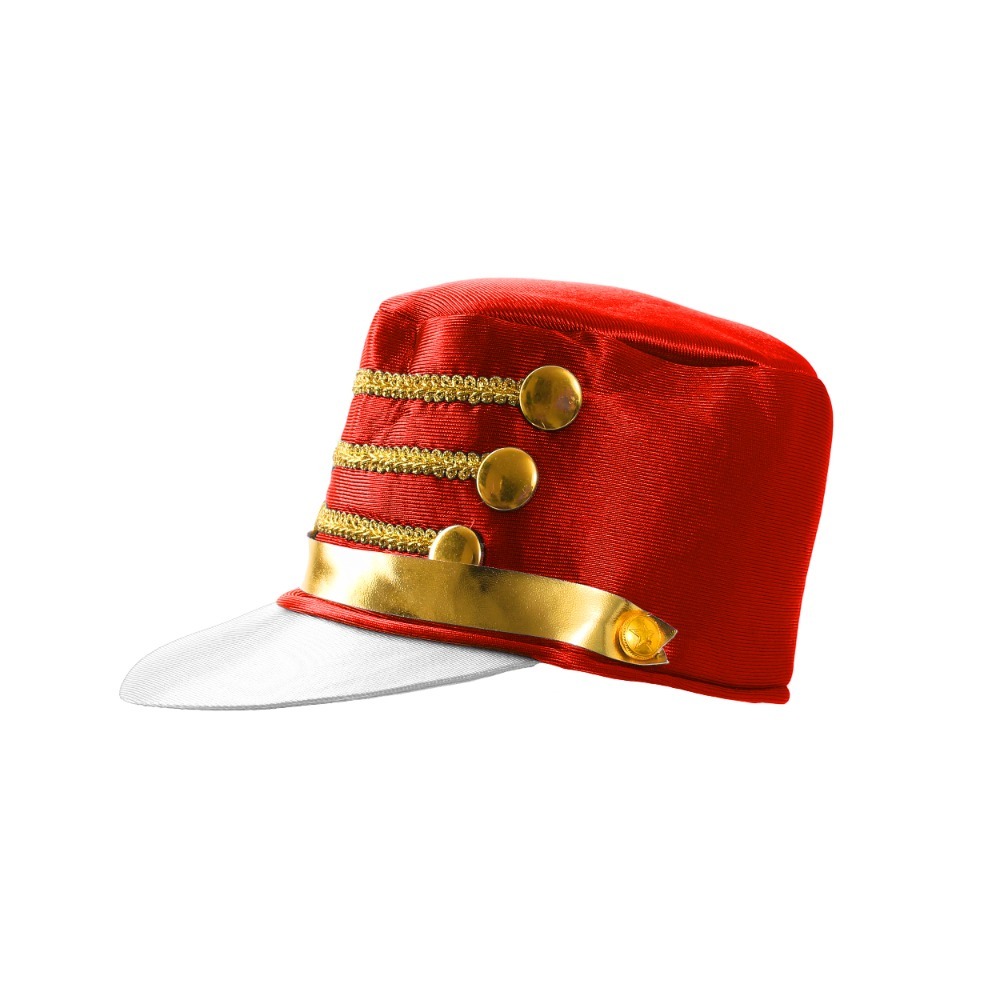 Ladies Toy Soldier Hat | Red Majorette Christmas Costume Hat | Nutcracker Fancy Dress Accessory