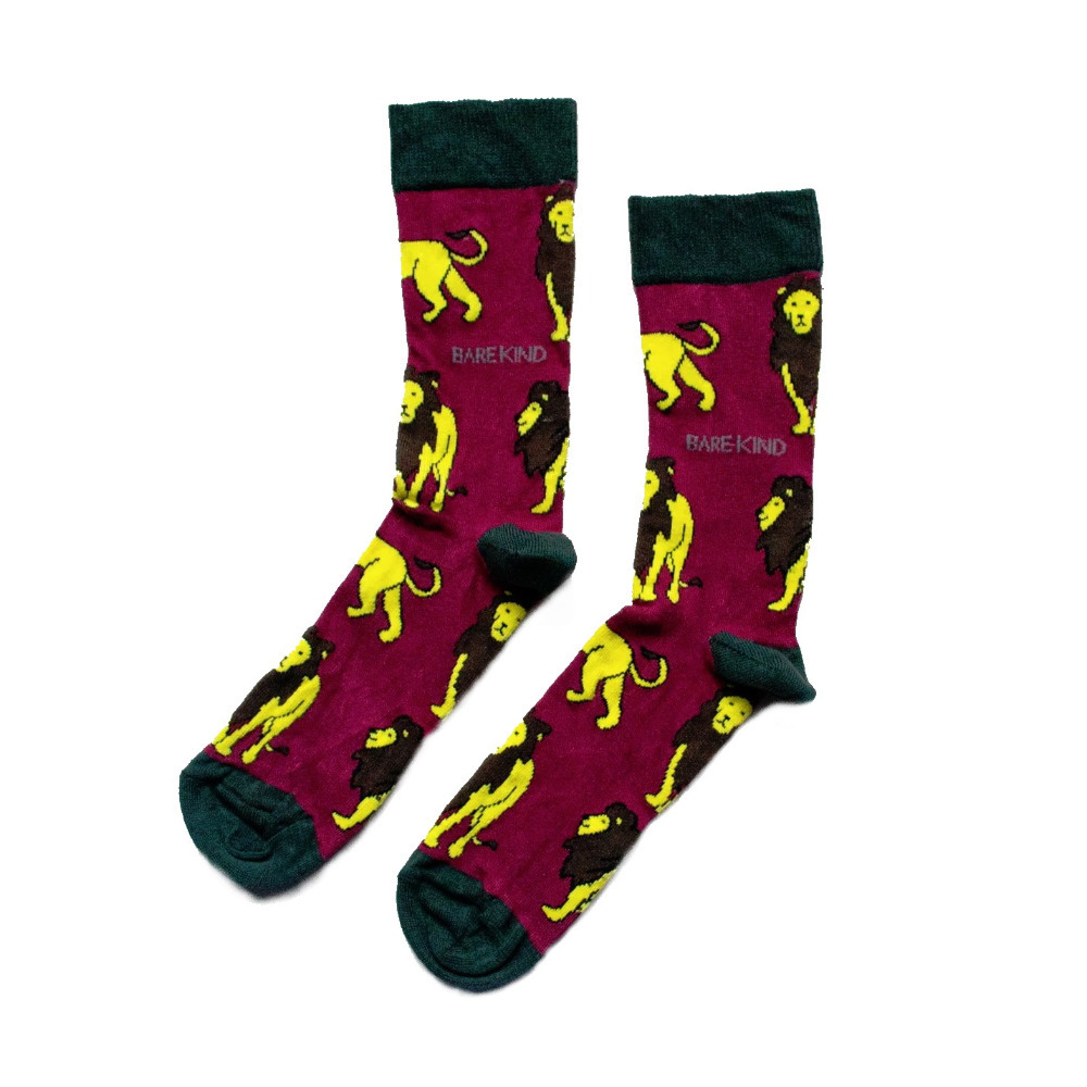 Animal Bamboo Socks 1 Pair Novelty Unisex Ladies Save The Lions Gift UK 4-7