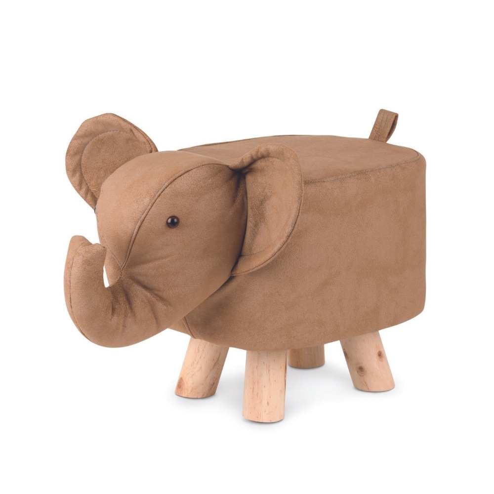 Animal Foot Stool Padded Cushion Pouffe Ottoman Childrens Kids Seat - Elephant