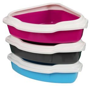 Animal Instincts CornerCat Litter Tray With Rim G P B 55cm