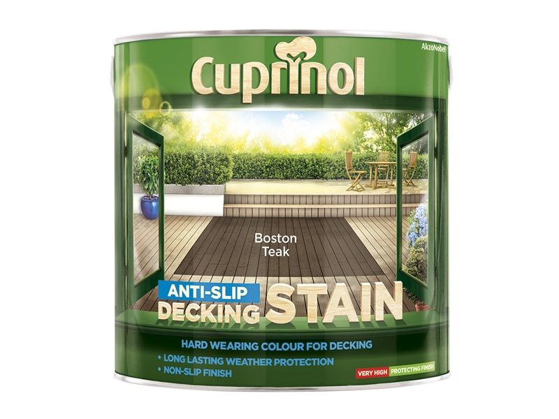 Anti-Slip Decking Stain Boston Teak 2.5 Litre CUPUTDSBT25L
