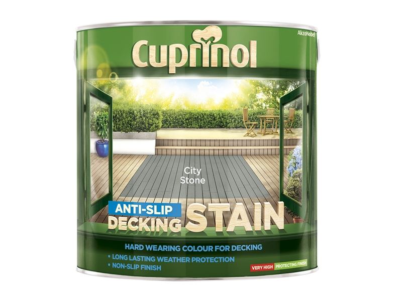 Anti-Slip Decking Stain City Stone 2.5 Litre CUPUTDSCS25L