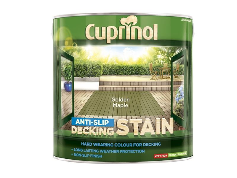 Anti-Slip Decking Stain Golden Maple 2.5 Litre CUPUTDSGM25L