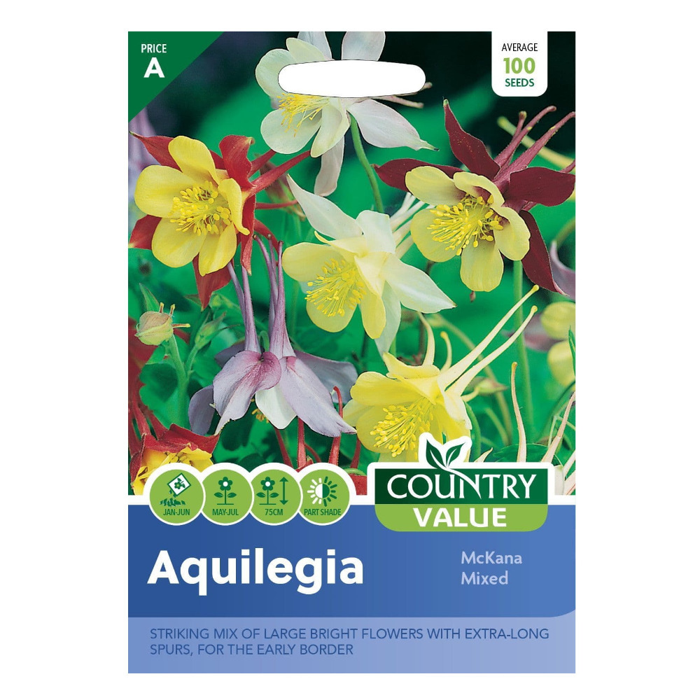 Aquilegia Seeds Grow Your Own Garden Flowers McKana Mixed Packet Country Value