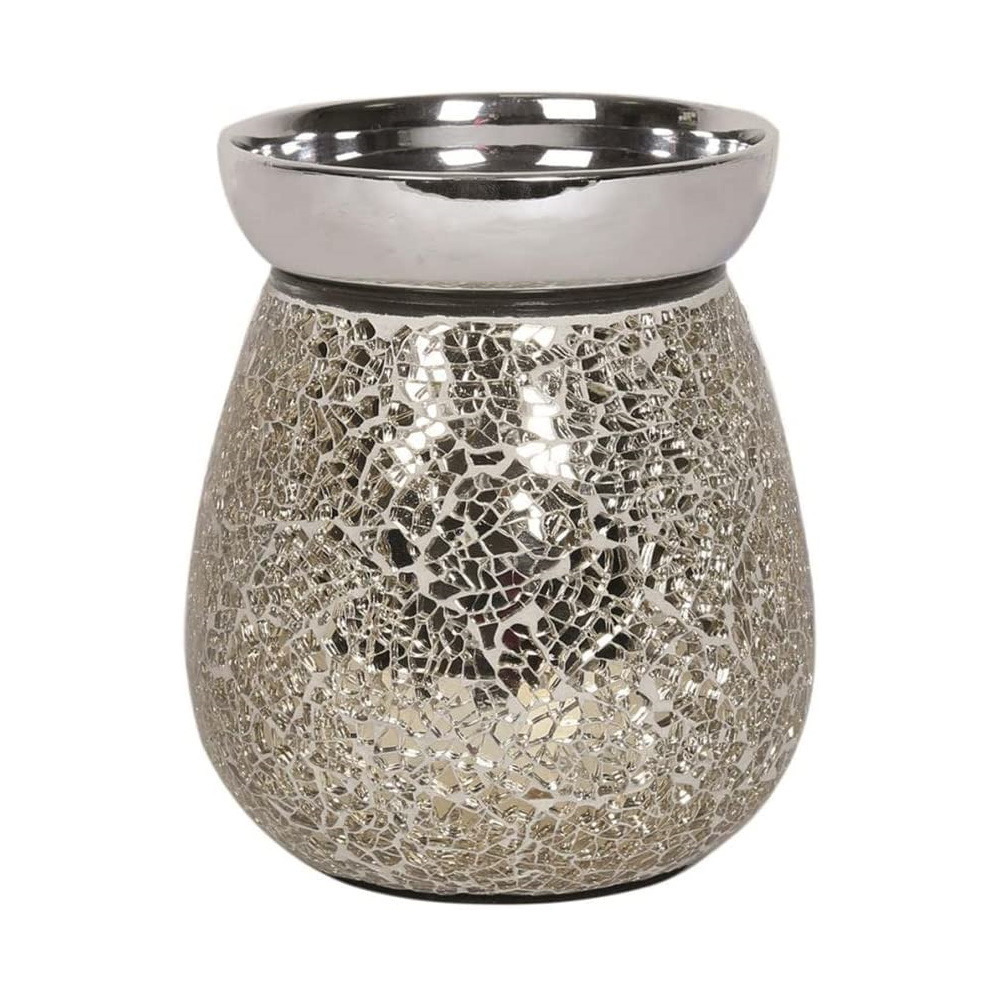 Aroma Electric Wax Melt Burner Champagne Crackle Mosaic Scent Warmer Gift Box