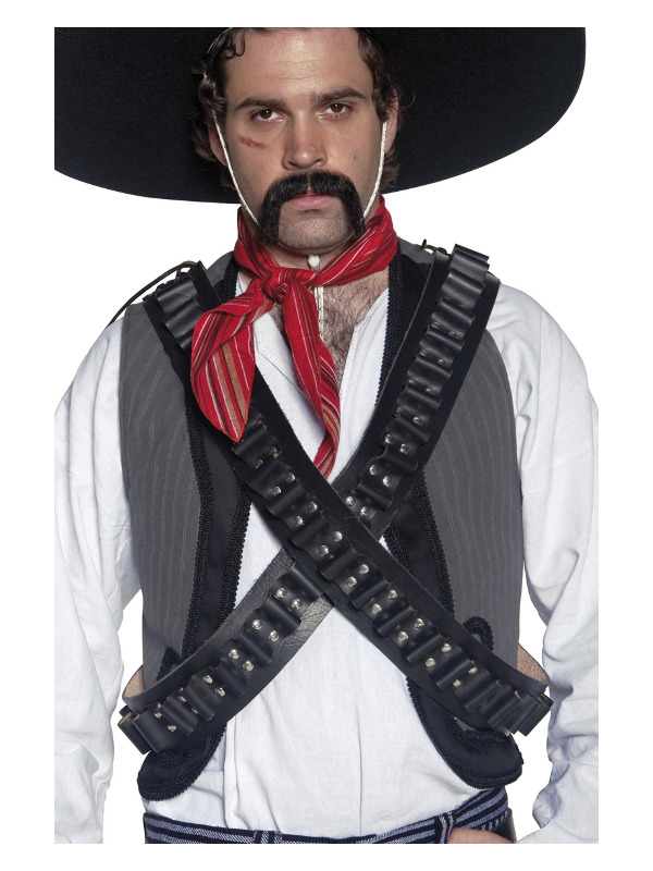 Authentic Western Leather Bandolier Bullet Belt,