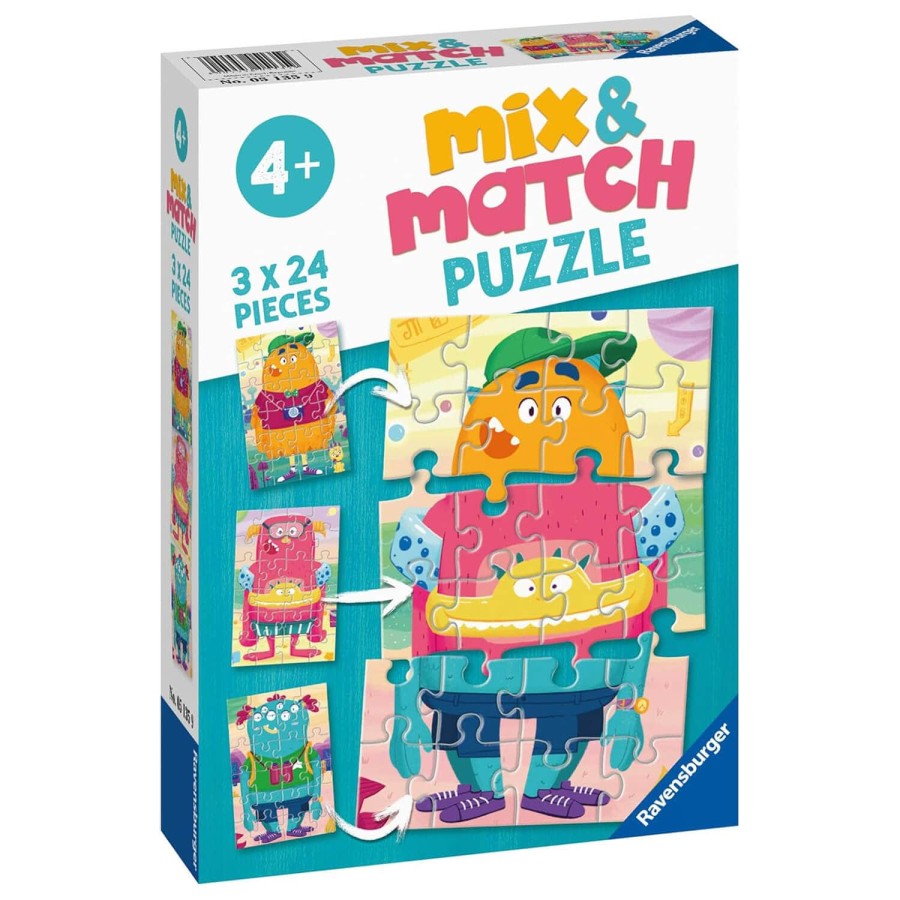 Click to view product details and reviews for Mix Match Puzzle Monsters Jigsaw Head Body Legs 3 X 24 Pieces.
